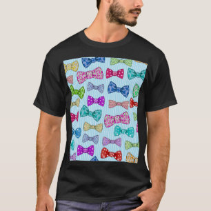 Bow tie, blue stripes, watercolor. T-Shirt