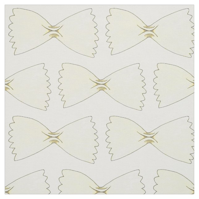 Bow Tie Bowtie Pasta Shapes Italian Food Fabric (Swatch)