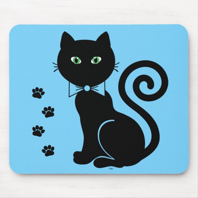 Bow Tie Cat Mouse Pad (Front)