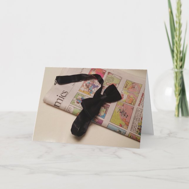 “Bow Tie Comics” Birthday Card (Front)