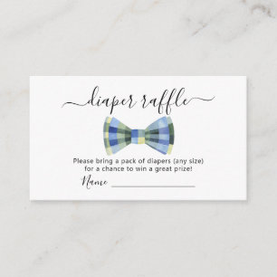 Bow tie Diaper Raffle Baby Shower Enclosure Card