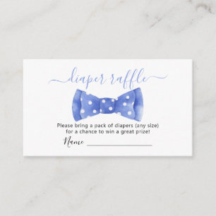 Bow tie Diaper Raffle Baby Shower Enclosure Card