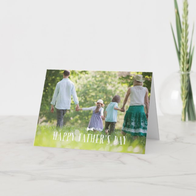 Bow Tie Father's Day Greeting Card - White (Front)