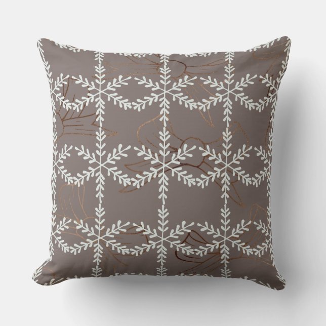 Bow Tie Foil Designer/Snowflake Pillow (Front)