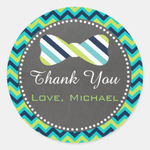 Bow Tie Gift Favour Label Blue Teal Chalkboard