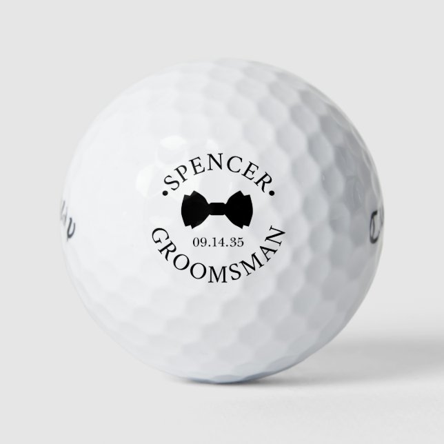 Bow Tie Groomsman Golf Balls (Front)