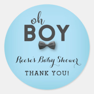 Bow Tie Little Man Baby Shower Favour Sticker