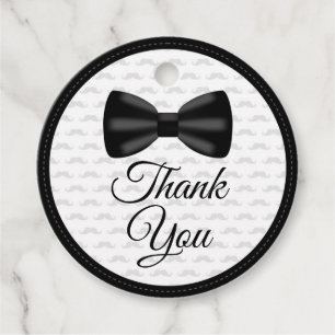 Bow Tie Little Man Birthday Baby Shower Favour Tag
