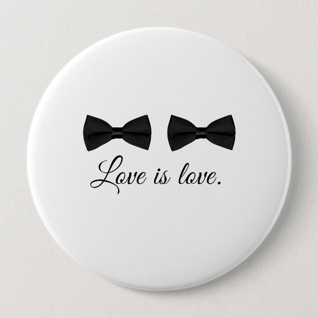 BOW TIE LOVE -.png 10 Cm Round Badge (Front)