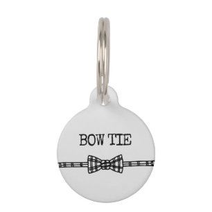 Bow tie pet tag