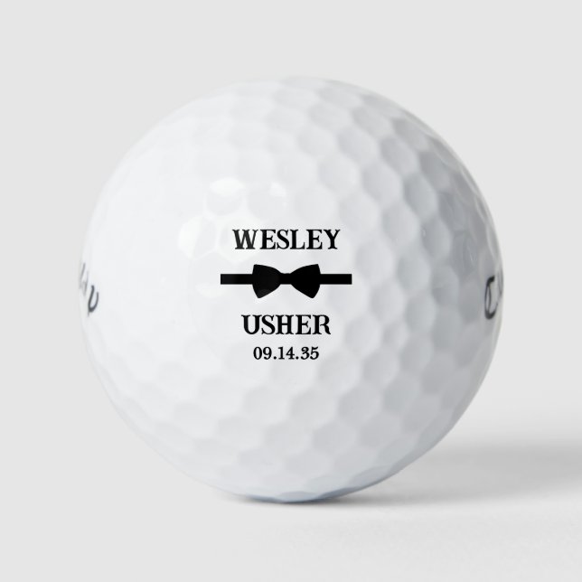 Bow Tie Usher Golf Balls (Front)