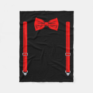 Bow Tie with Braces Wedding and Special Occasions Fleece Blanket