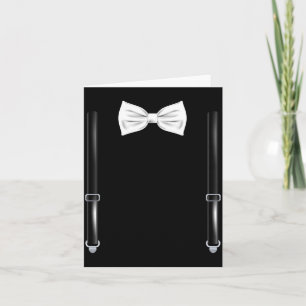 Bow Tie With Suspenders Funny Wedding And Special  Card