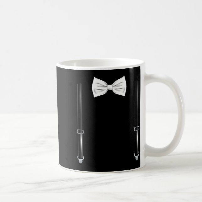 Bow Tie With Suspenders Funny Wedding And Special  Coffee Mug (Right)