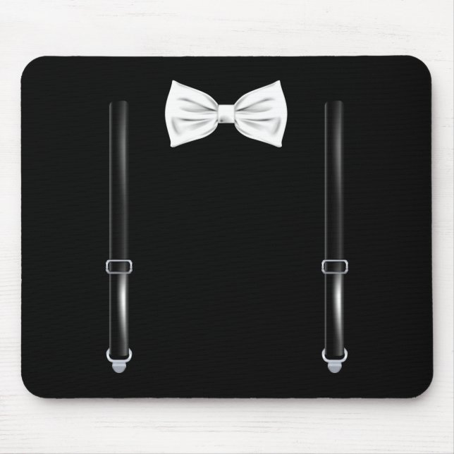 Bow Tie With Suspenders Funny Wedding And Special  Mouse Mat (Front)