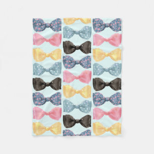 Bow Ties Fleece Blanket