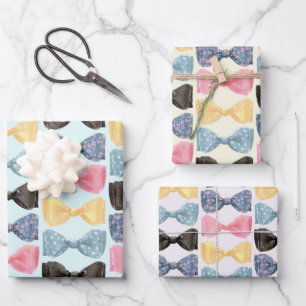 Bow Ties Wrapping Paper Sheet