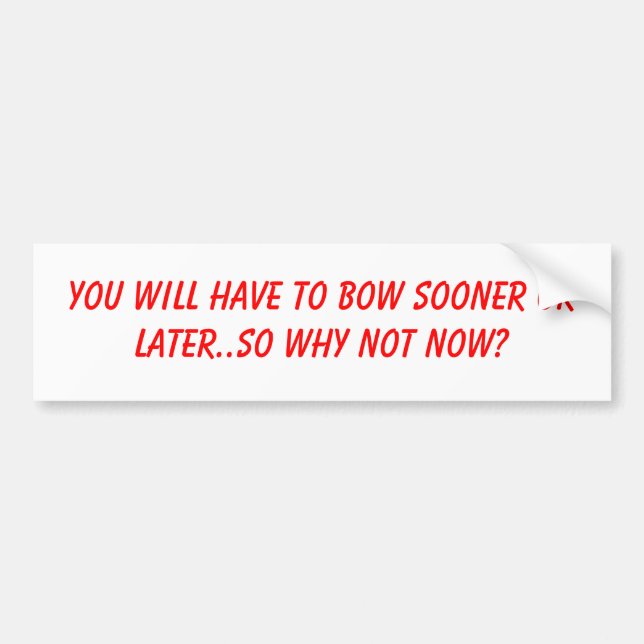 bow to god sticker (Front)