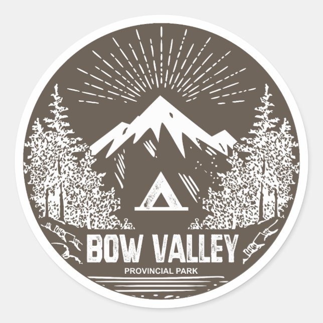 Bow Valley Provincial Park Classic Round Sticker (Front)