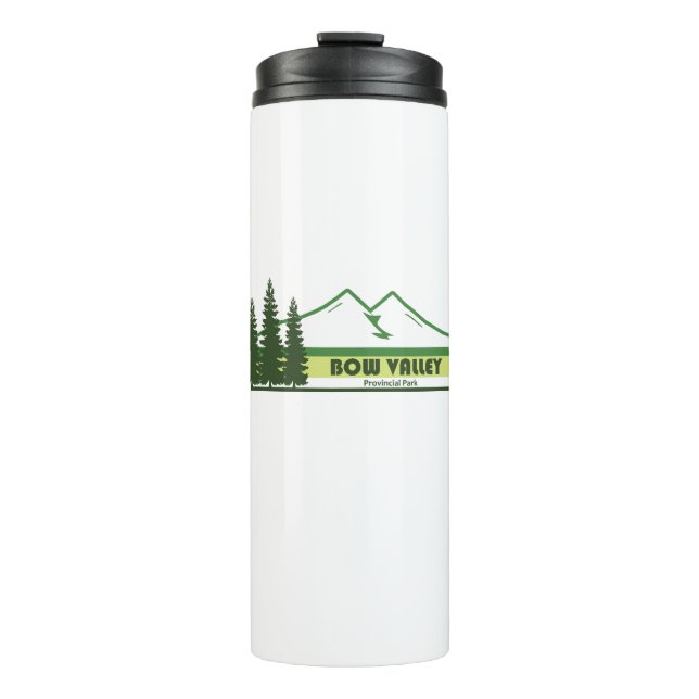 Bow Valley Provincial Park Green Stripes Thermal Tumbler (Front)