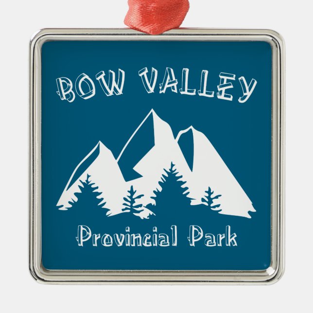 Bow Valley Provincial Park Metal Tree Decoration (Front)