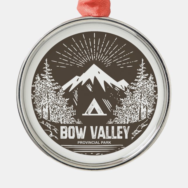Bow Valley Provincial Park Metal Tree Decoration (Front)
