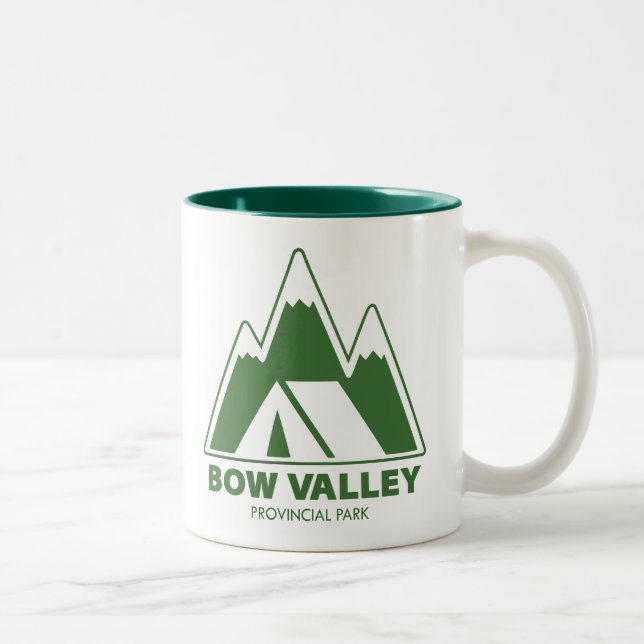 Bow Valley Provincial Park Mountains Camping Two-Tone Coffee Mug (Right)