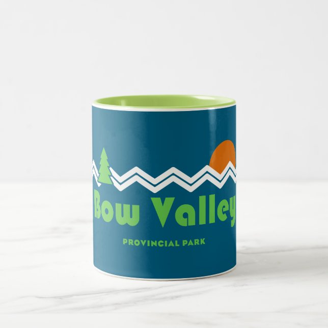 Bow Valley Provincial Park Retro Two-Tone Coffee Mug (Center)