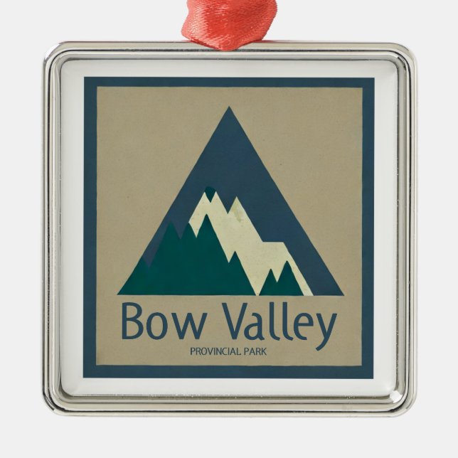Bow Valley Provincial Park Rustic Metal Tree Decoration (Front)