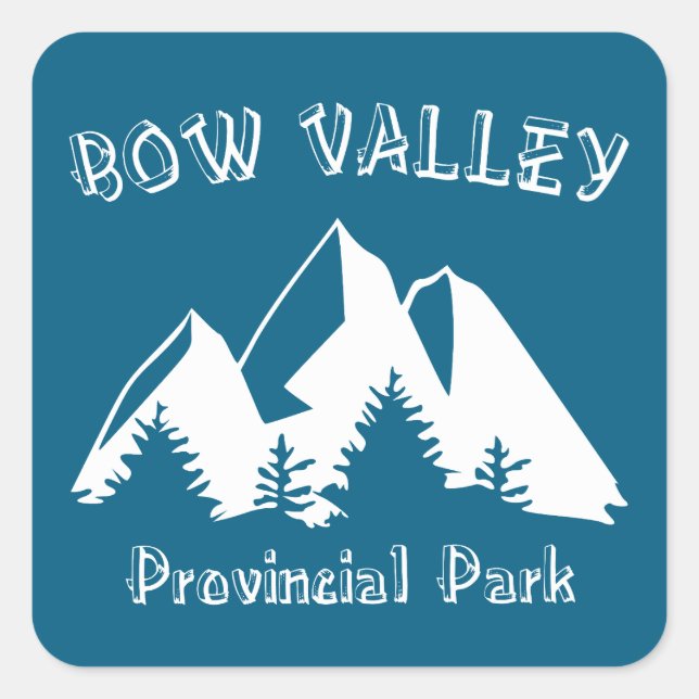 Bow Valley Provincial Park Square Sticker (Front)