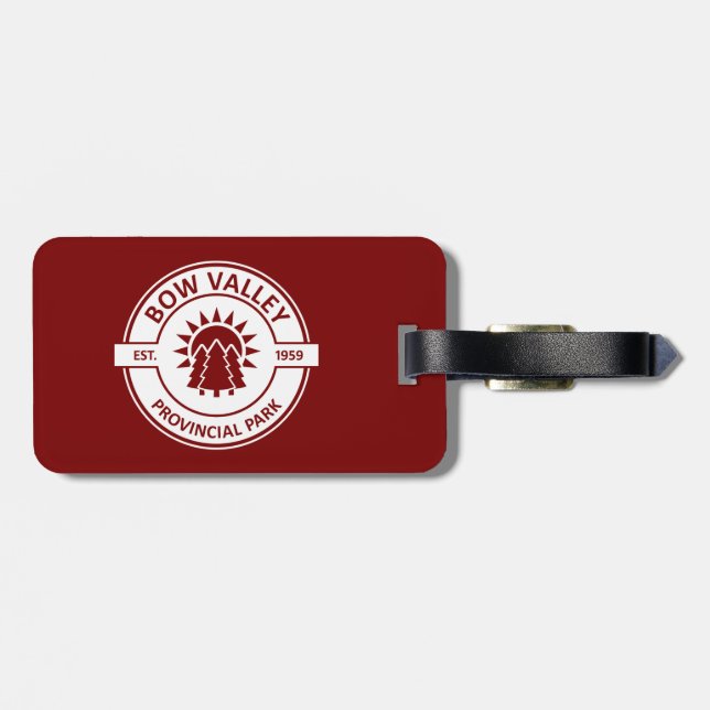 Bow Valley Provincial Park Sun Trees Luggage Tag (Back Horizontal)