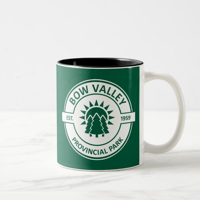 Bow Valley Provincial Park Sun Trees Two-Tone Coffee Mug (Right)