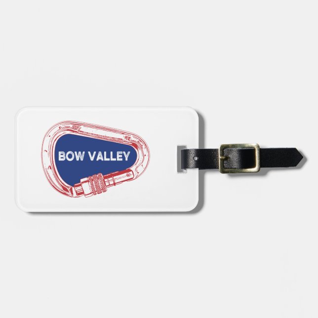 Bow Valley Rock Climbing Carabiner Luggage Tag (Front Horizontal)