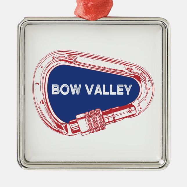 Bow Valley Rock Climbing Carabiner Metal Tree Decoration (Front)