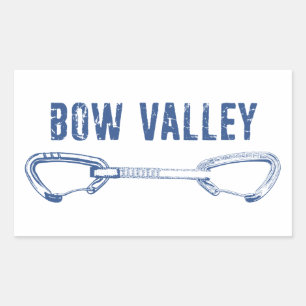 Bow Valley Rock Climbing Quickdraw Rectangular Sticker