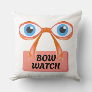 Bow Watch – Quirky Cartoon Cushion
