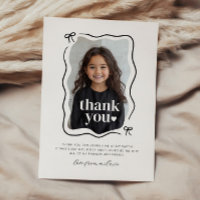 Bow Wavy Border Photo Birthday