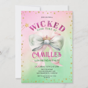 Bow Witches Birthday Party Invitation