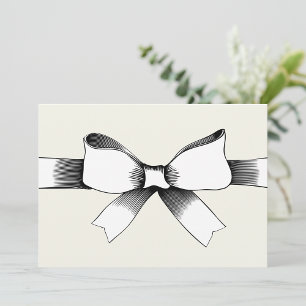 Bow With Ribbon Invitations