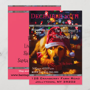 Bow Wow Big Santa Annual Christmas Party Invitation
