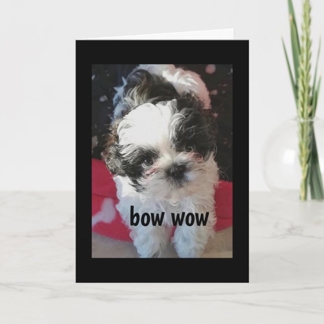 BOW WOW SAYS PUP/"HAPPY EASTER TO YOU! HOLIDAY CAR CARD (Front)