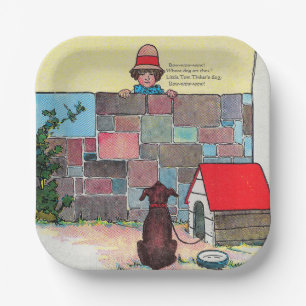 Bow-wow-wow! Whose dog art thou? Nursery Rhyme Paper Plate