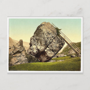Bowder Stone, Lake District, England rare Photochr Postcard