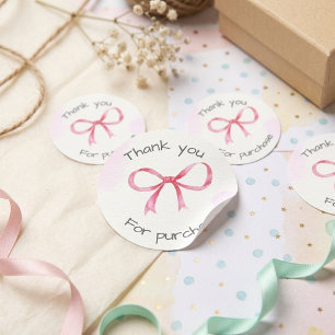 Bowed thank you sticker 🎀