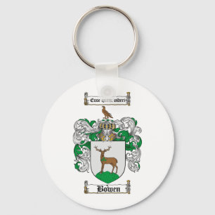BOWEN FAMILY CREST - BOWEN COAT OF ARMS KEY RING