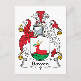 Bowen Family Crest Postcard