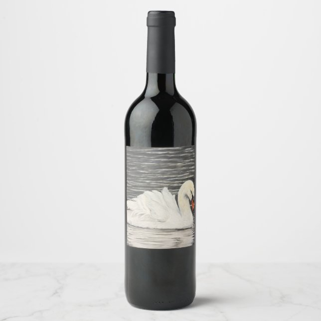 Bowering Park Swan Wine Label (Front)