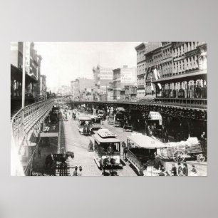 Bowery at Canal Street New York City 1895 Poster