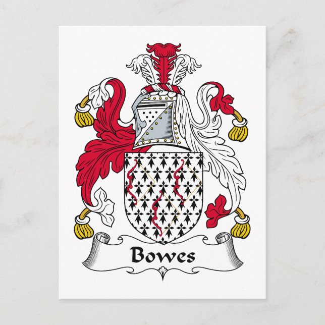 Bowes Family Crest Postcard (Front)