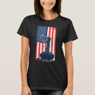 Bowfishing American Flag Fish Bow Hunting T-Shirt